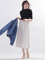 ベルト付きスカンツ/ブラック