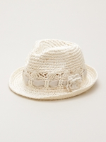 BABY花モチーフ付きペーパーハット/生成