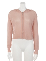 【sw】ニットショートパーカー/ピンク