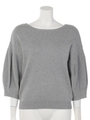 前後2way袖ボリュームニットプルオーバー/グレー