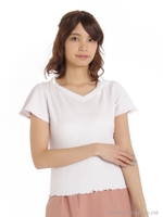 ラメリブV肩リボンPO　2/ラベンダー