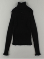 リブタートルネックフプルオーバー/ブラック