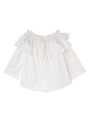 フリルオフショルトップス/ホワイト