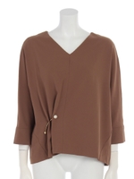 スティックパールドルマンブラウス/オフホワイト