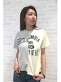 リメイク風Tシャツ/グレー×ベージュ1(021)