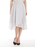アシメローンスカート/ライトグレー