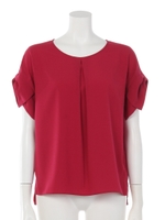 ジョーゼット袖リボンブラウス/オフホワイト