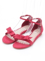 【足幅ゆったり3E】2WAYリボンフラットサンダル/CREAM