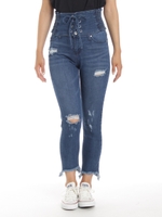 コルセットベルト付スキニーパンツ/コイアオ