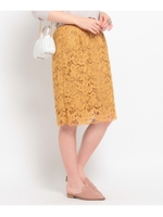 レースタイトスカート/マスタード(033)