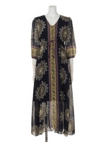 【chille anap】オリエンタル柄ワンピース/BEG