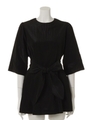 [GREED]TUMBLER SATIN Tunic/BLACK