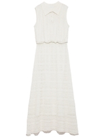 クロシェノースリーブワンピース/BLK