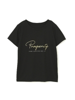 シャイニーラバープリントTシャツ/クロ(010)