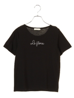 ロゴ刺繍Tシャツ/オフホワイト