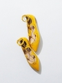 CALZAIUOLI FIORENTINI カットワーク レースアップ フラットシューズ 1/YELLOW