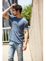 【AZUL by moussy】チマヨJQDクルーネック半袖TEE/NVY