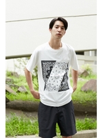【AZUL by moussy】バンダナラバープリントクルーネックTEE/O/WHT