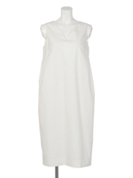 【BED&BREAKFAST】STRETCH AIR TUMBLER Sleeveless Dress/OFF WHITE