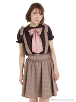 ウエスト刺繍リボンサスSK/ブラウン