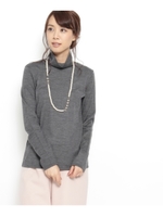 オフタートルウール長袖カットソー/ブラック(019)