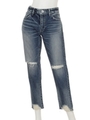 クラッシュフロントヘムJ/L DENIM PT/BLU