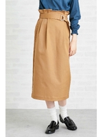 サッシュベルト付チノタイトスカート/ネイビー(120)