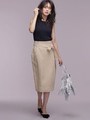 ハイウエストセミタイトスカート/ベージュ