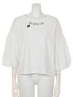 ボヌールバルーンスリーブT/ブラック