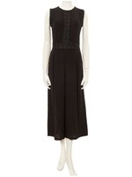 花柄レースデザインコンビネゾン/ブラック