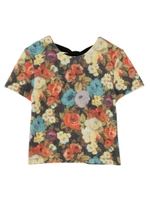 【sw】ゴブランプリントカットトップス/ブラック