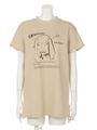 ユニＴシャツ/ベージュ