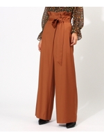 【洗える】タックウエストパンツ/レンガ(069)