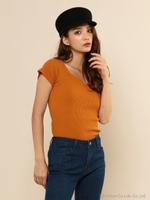 ハートネック半袖Tシャツ/ハイショク