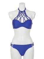 編み上げバンドゥビキニ/ブルー