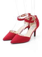 【EVOL】ILIMA スカラップセパレートパンプス IJ7473/ベージュスエード