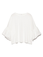 【emmi atelier】バルーンスリーブトップス/WHT