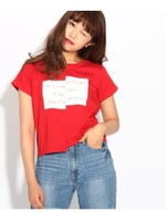 ◆【WEB限定】メッセージ切り替えTシャツ/レッド(063)