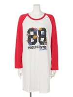 フラワーカレッジ ラグラン ワンピース/RED