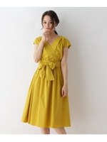 カシュクールフレアワンピース/ブラウン(042)