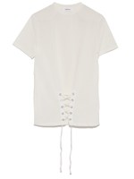 編み上げTシャツ/WHT