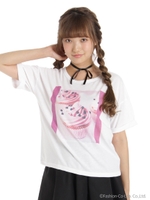 ケーキプリントチョーカー付きTe/ブラック