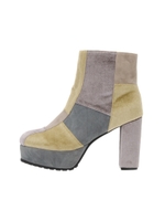 パッチワークショートブーツ/PNK