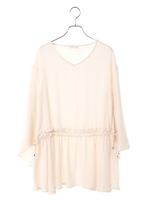 ・フリルジョーゼットチュニック/ライトピンク