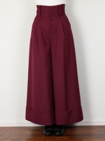 フロントボタンタックパンツ/マゼンダ