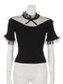 DR tulle knit/ボルドー