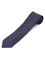 FRANCO BASSI シルクペイズリーネクタイ/ブルー系(994)