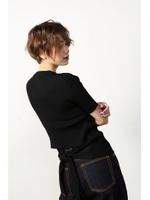 【AZUL by moussy】バックリボンチビハイネックニットプルオーバーMOOK番号93021/ORG