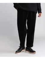 【Atelier line】ストレッチコーデュロイワイドパンツ/ブラック(019)