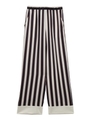 【Joel Robuchon & gelato pique】シルクロングパンツ/STRIPE